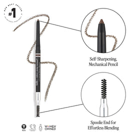 billion dollar brows pomade tip close-up highlighting precise hair-like strokes