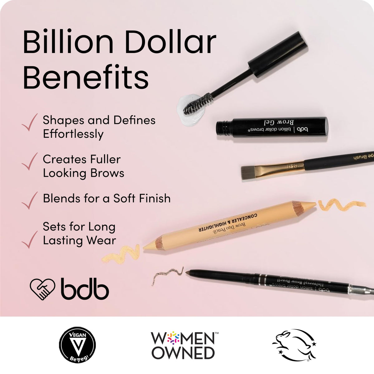 billion dollar brows smudge brush bristles demonstrating soft blending control