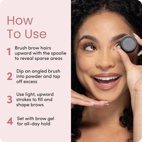 billion dollar brows spoolie blending filled brows for a natural, fluffy finish