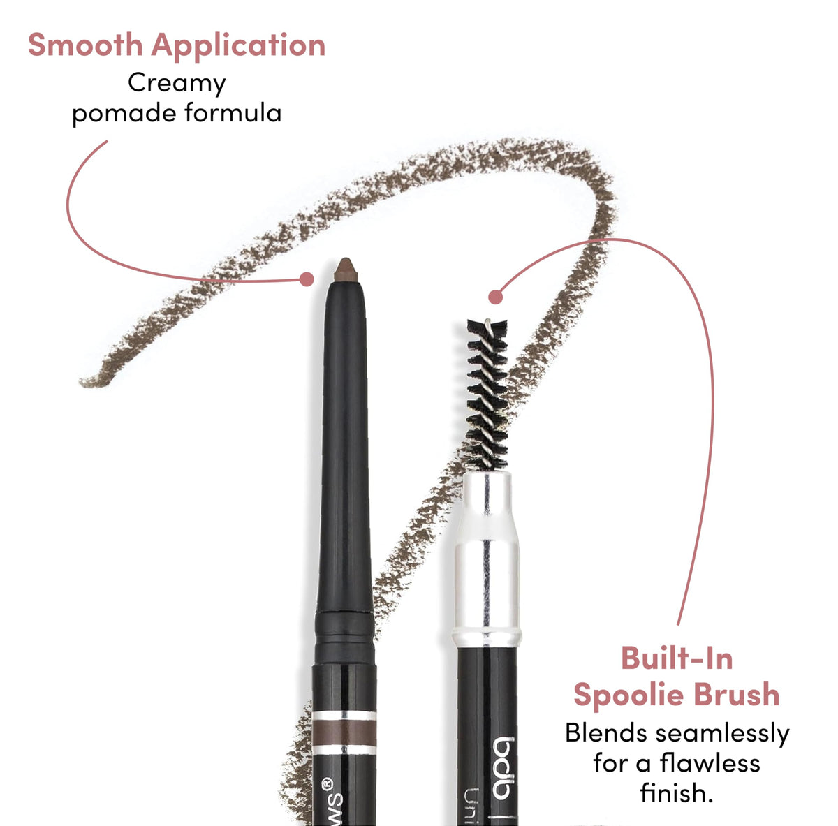 billion dollar brows texture swatch on skin revealing matte, natural color