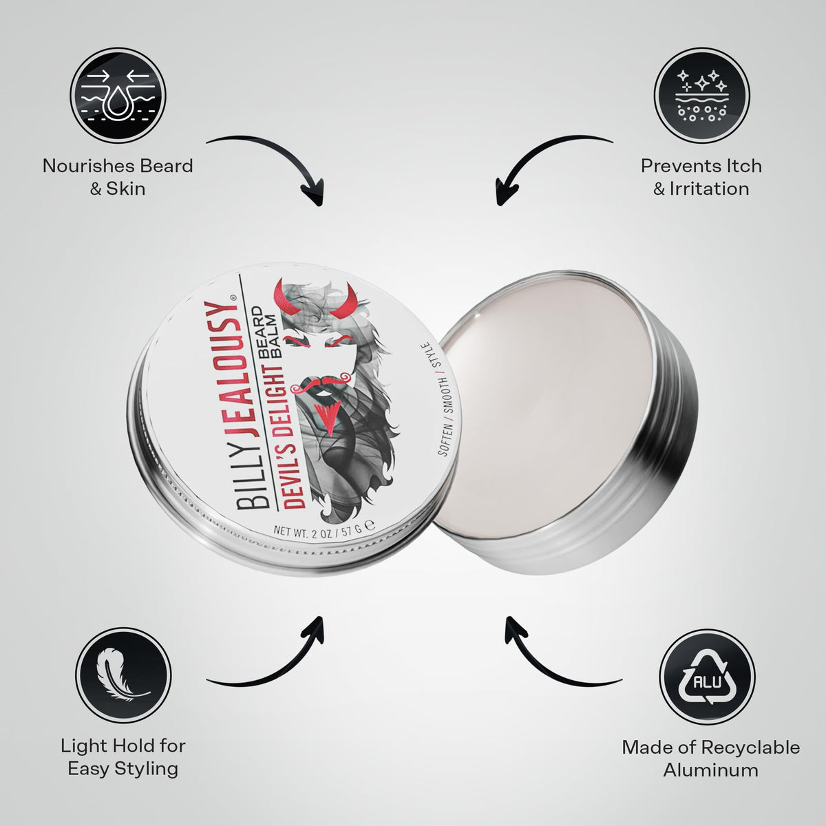 Billy Jealousy application demo showing balm spread and grooming benefit