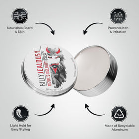 Billy Jealousy application demo showing balm spread and grooming benefit