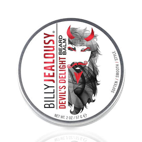 Billy Jealousy tin front view showing packaging and travel-ready benefit