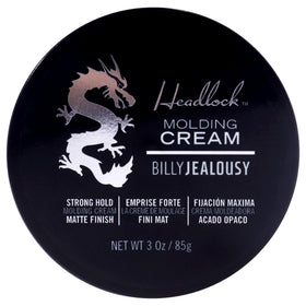 Billy Jealousy front packaging showing 3 oz jar and brand logo benefit: visible matte finish