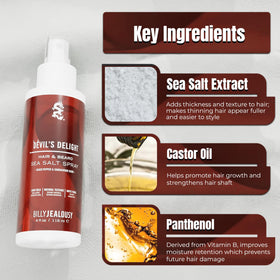 Billy Jealousy spray mist on hair demonstrating instant texture and volume