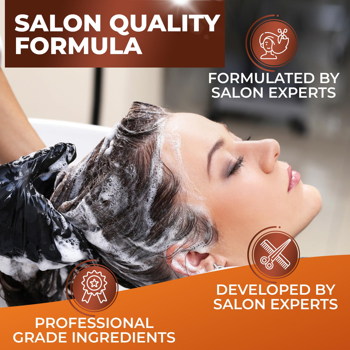 BINGO HAIR CARE applied to curly hair showing frizz control benefit