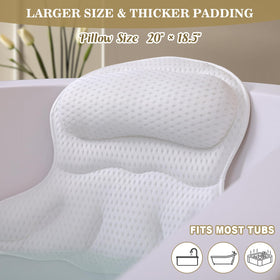 Binobella size scale on tub illustrating full coverage from neck to lower back