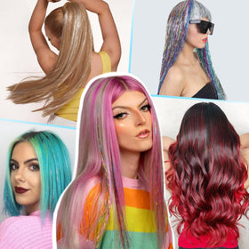 Bintvoy fan of 20 tinsel colors highlighting mix-and-match options