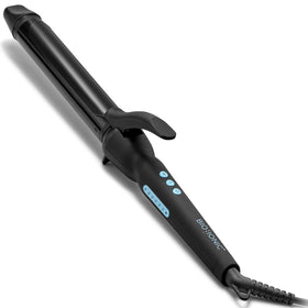 Bio Ionic long barrel front view showing sleek design and longer barrel for reach