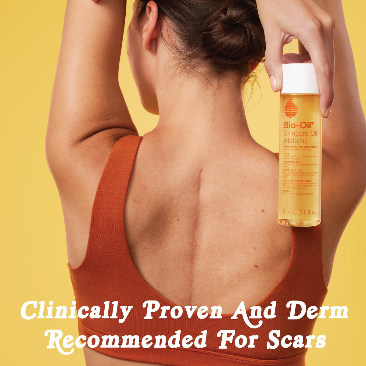 Bio-Oil label close-up highlighting natural ingredients and fragrance-free benefit