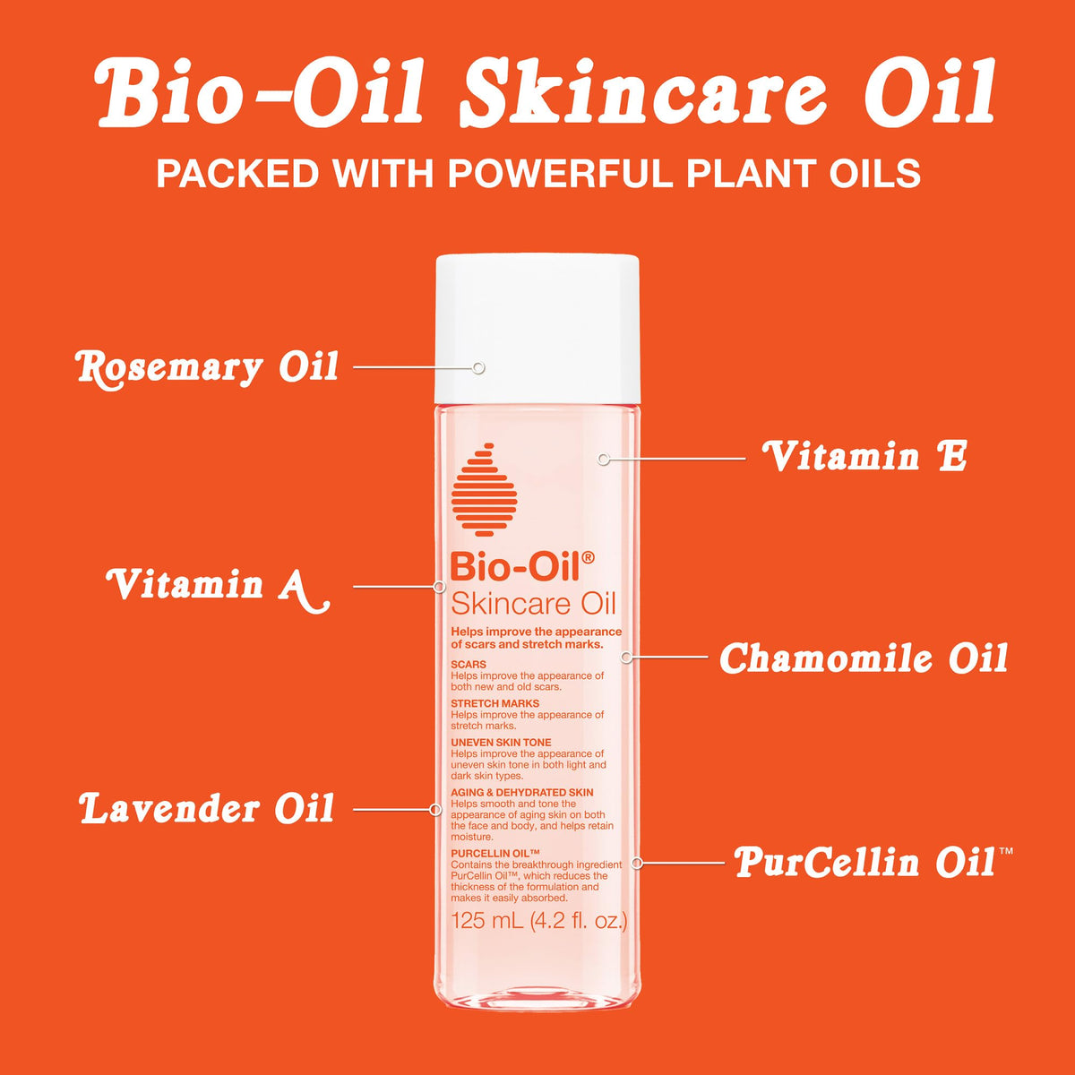 Bio-Oil applied to stretch-mark area illustrating targeted care and skin softening