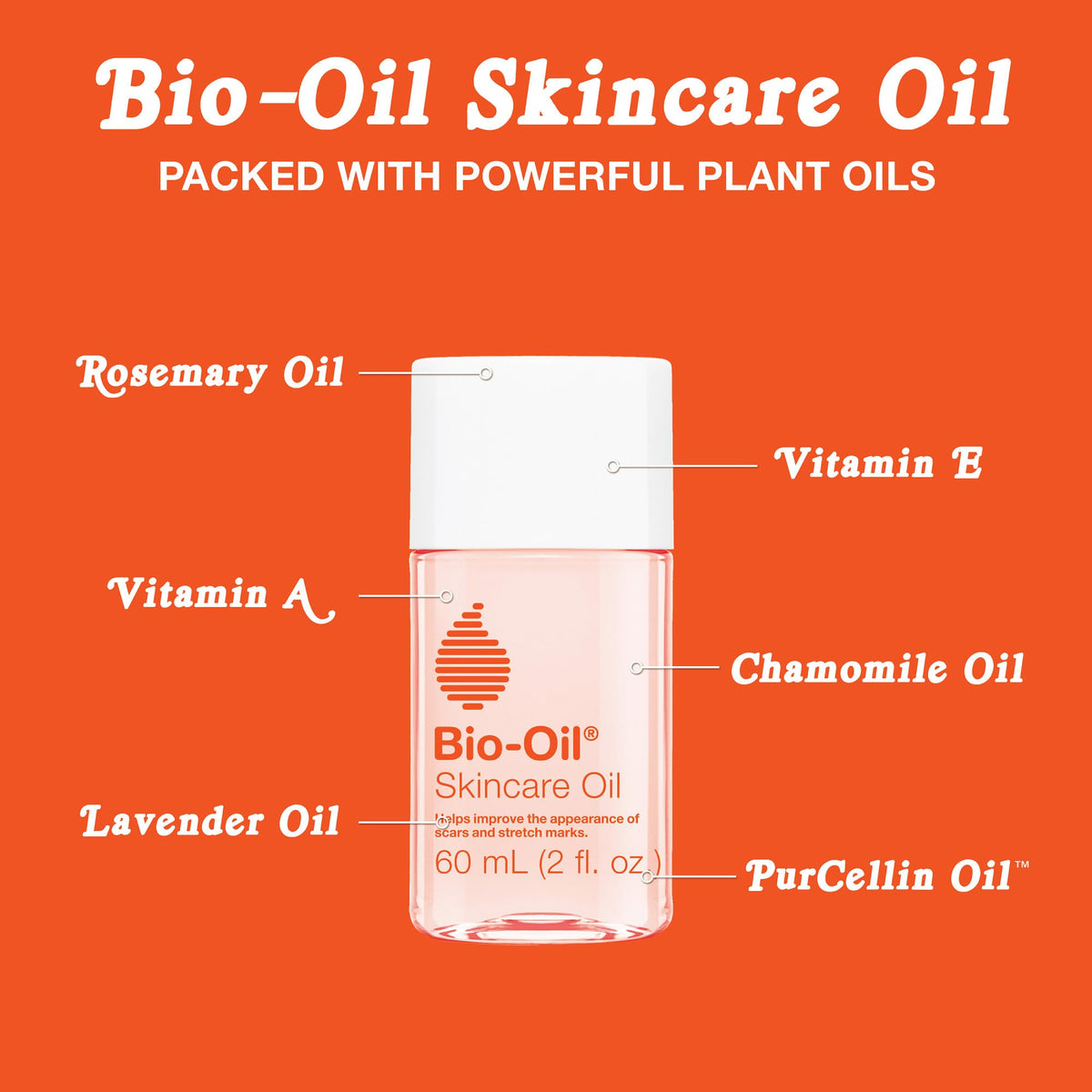 Bio-Oil body application on belly reducing stretch mark appearance with daily massage