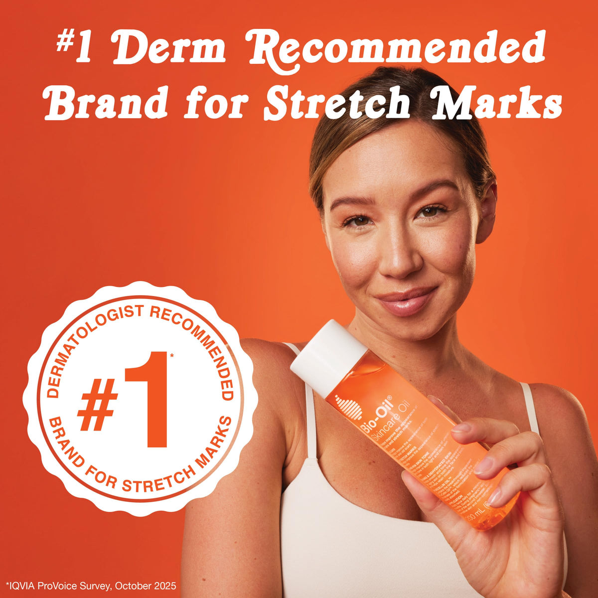 Bio-Oil pouring from dropper demonstrating controlled application and fast absorption