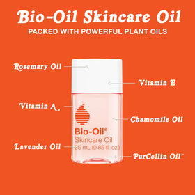 Applying Bio-Oil as a facial moisturizer during skincare routine for hydrated, soft skin