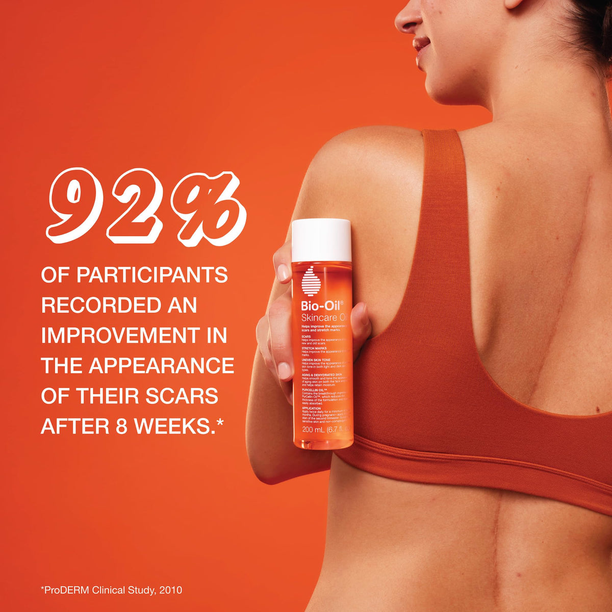 Bio-Oil texture drop on skin highlighting lightweight absorption and non-greasy finish