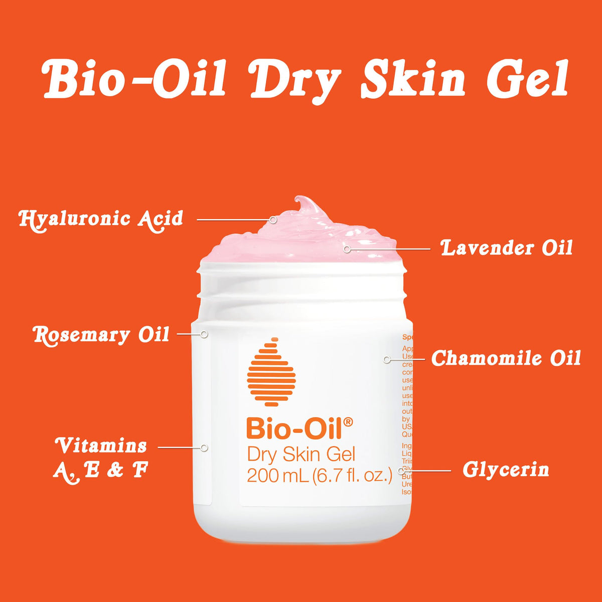 Bio-Oil 6.7 oz bottle shown beside travel item to illustrate size and portability