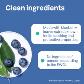 BIO SPECTRA ATTITUDE blueberry leaf extract ingredient shot highlighting soothing property