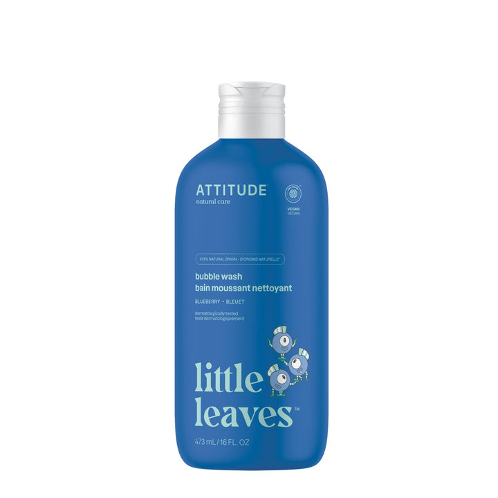BIO SPECTRA ATTITUDE front bottle view showing blueberry bubble wash benefit