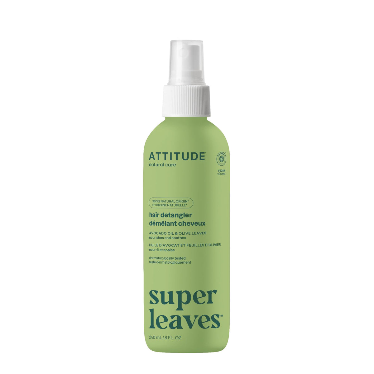 BIO SPECTRA ATTITUDE front packaging showing bottle and pear amber scent benefit
