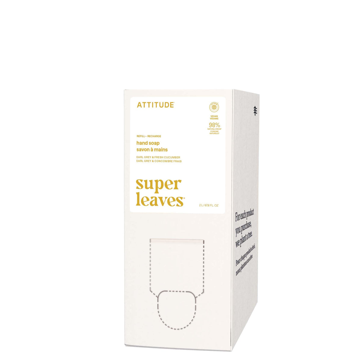 BIO SPECTRA ATTITUDE front bottle showing size and easy refill benefit