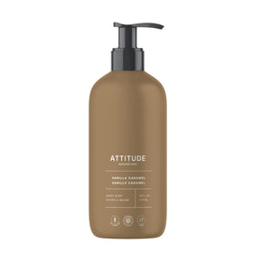 BIO SPECTRA ATTITUDE front packaging showing vanilla caramel scent and recyclable bottle benefit
