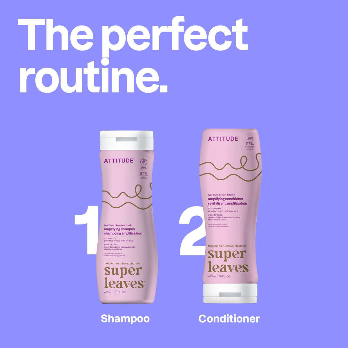 BIO SPECTRA ATTITUDE applied on wavy curls adding bounce and natural shine