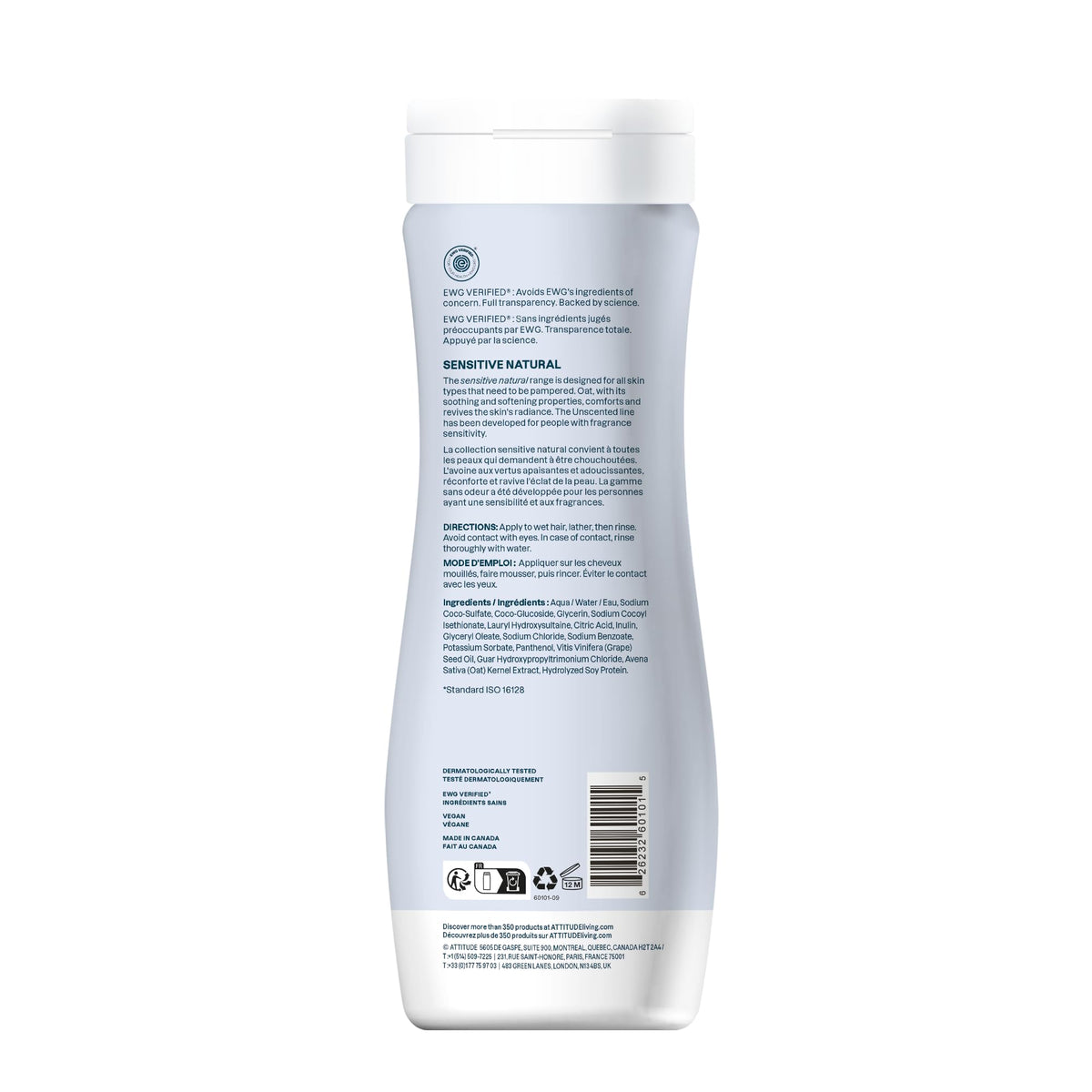 BIO SPECTRA ATTITUDE bottle next to hand to show true size and portability