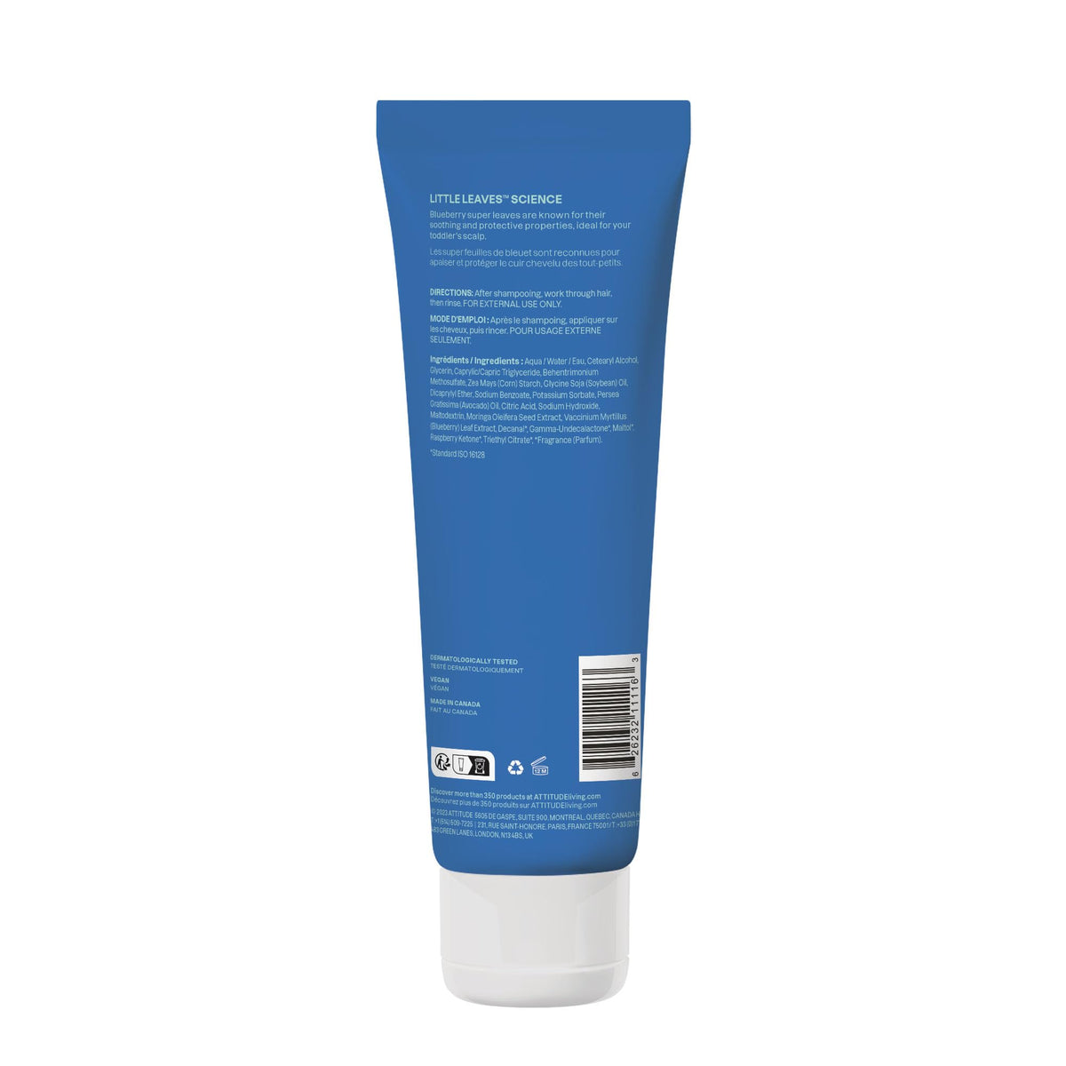 BIO SPECTRA ATTITUDE bottle next to hand showing 8 fl oz size and travel-friendly benefit