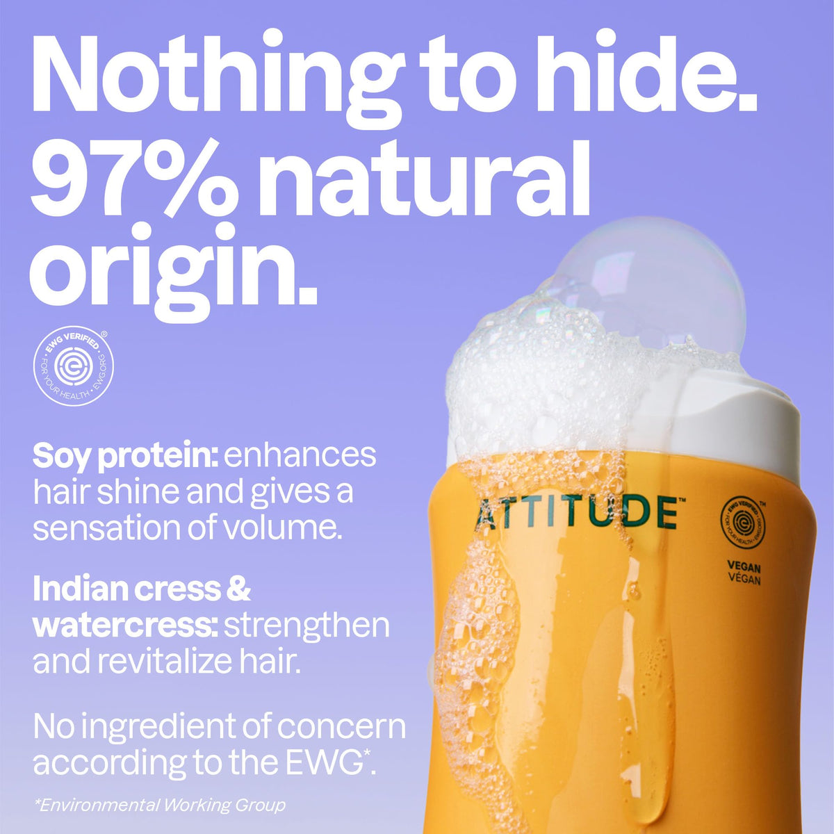 BIO SPECTRA ATTITUDE creamy lather texture demonstrating gentle cleansing benefit