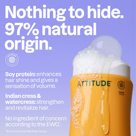 BIO SPECTRA ATTITUDE creamy lather texture demonstrating gentle cleansing benefit
