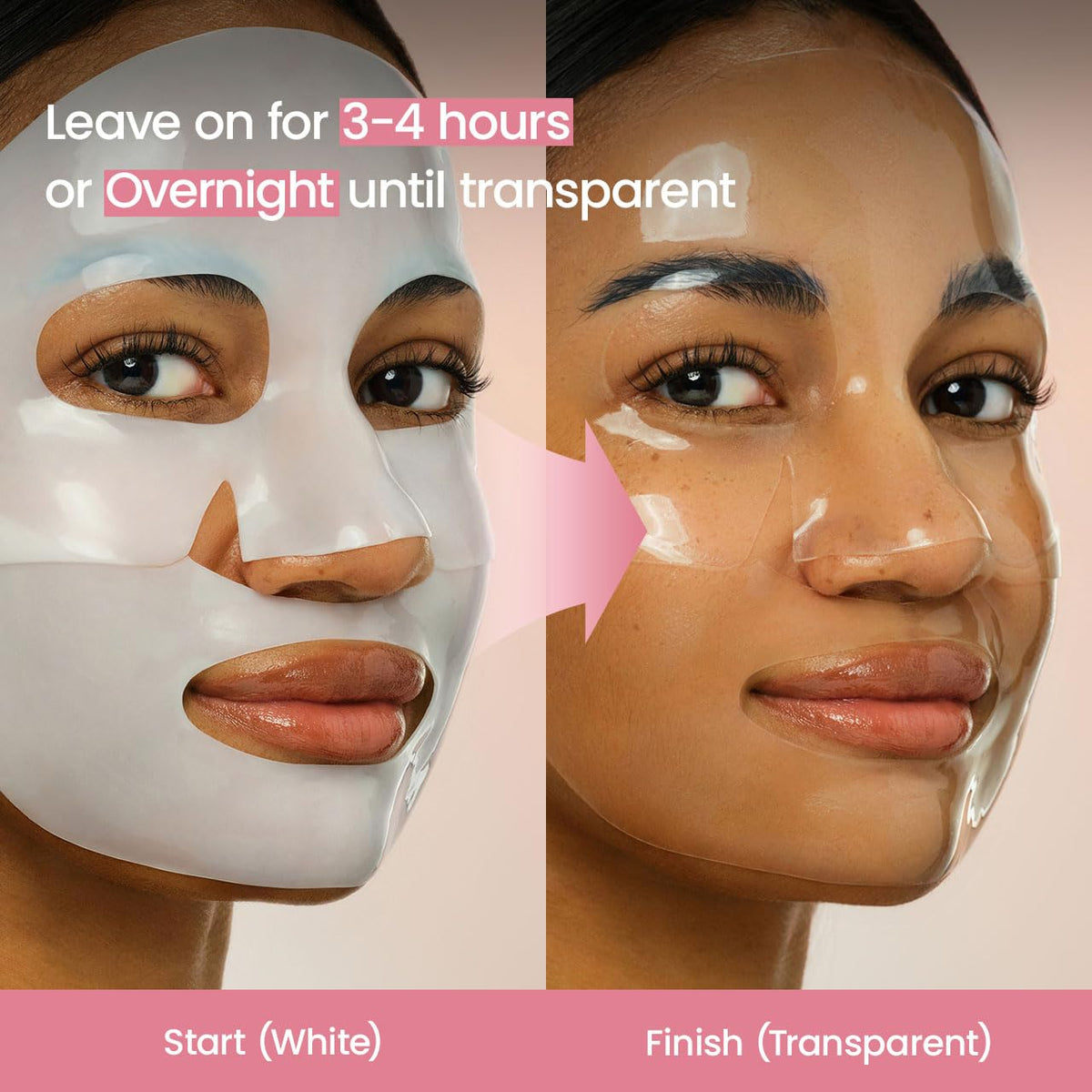 BIODANCE mask beside hand for scale showing one-sheet size