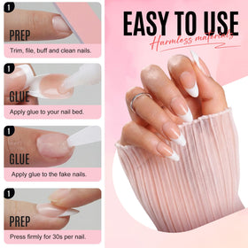 Bioday glue and adhesive tabs detail showing two wear options