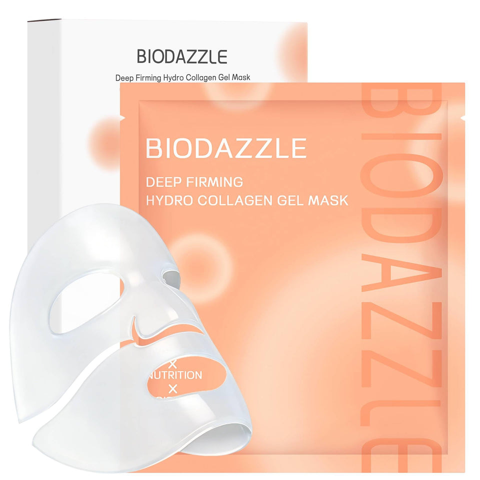 BIODAZZLE front packaging showing mask sachets and benefits