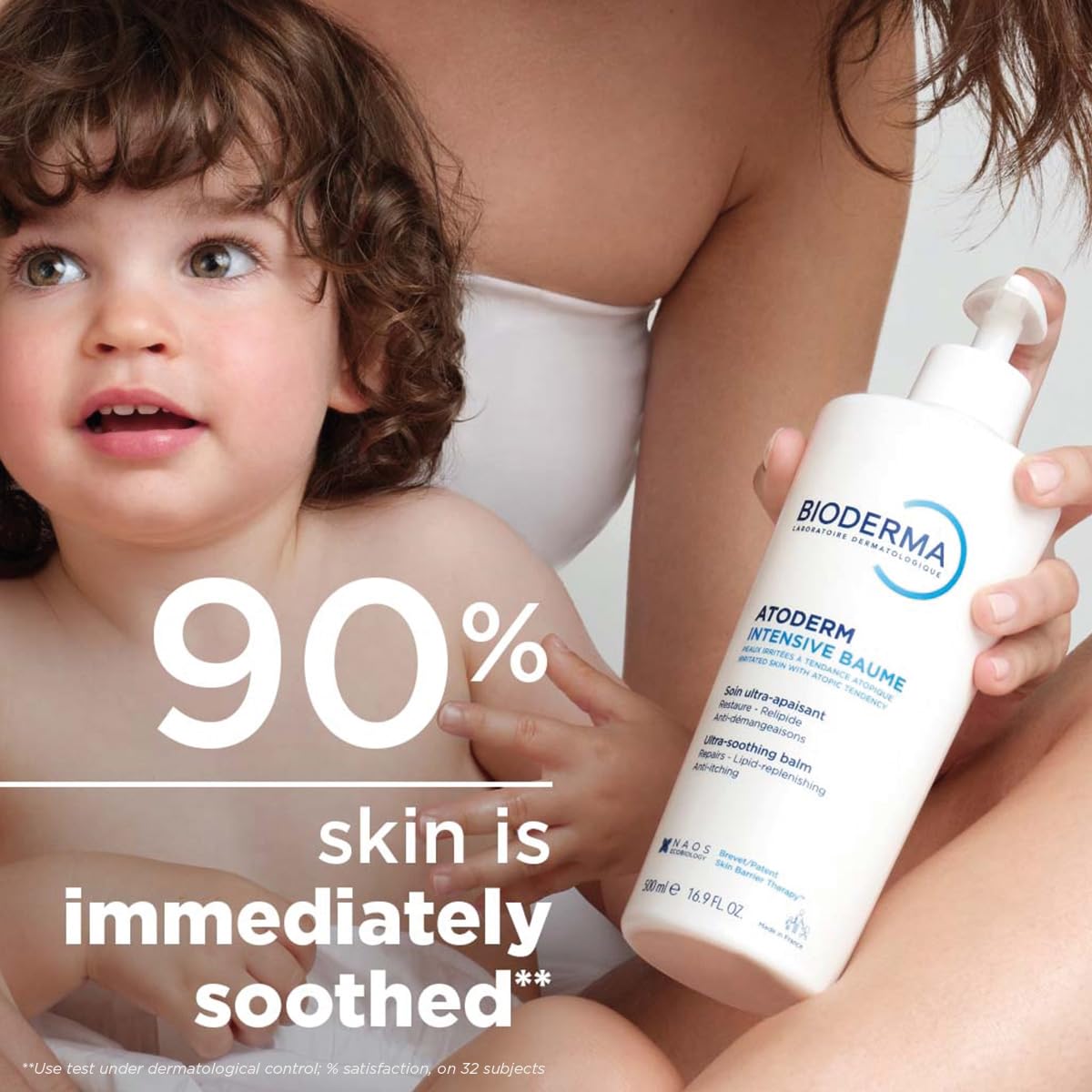 Close-up of Bioderma balm cream highlighting rich, emollient texture