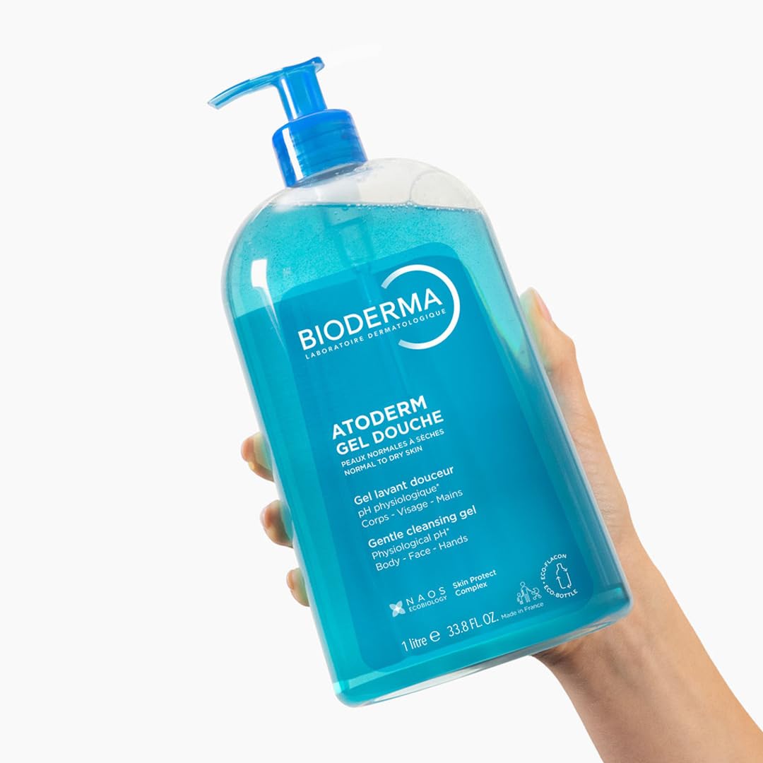 Bioderma label detail highlighting soap-free and paraben-free benefit