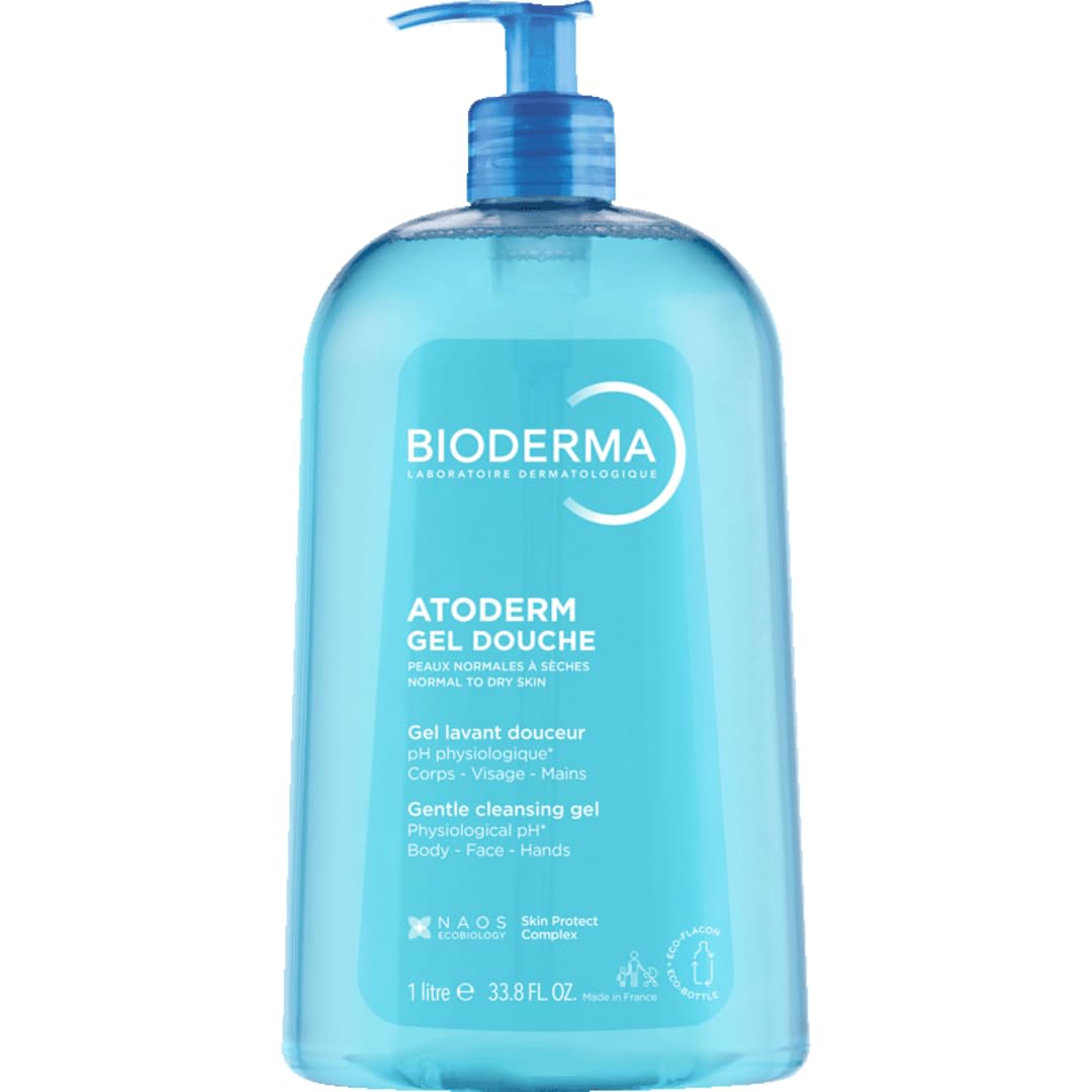 Bioderma bottle front packaging showing product benefit of gentle cleansing