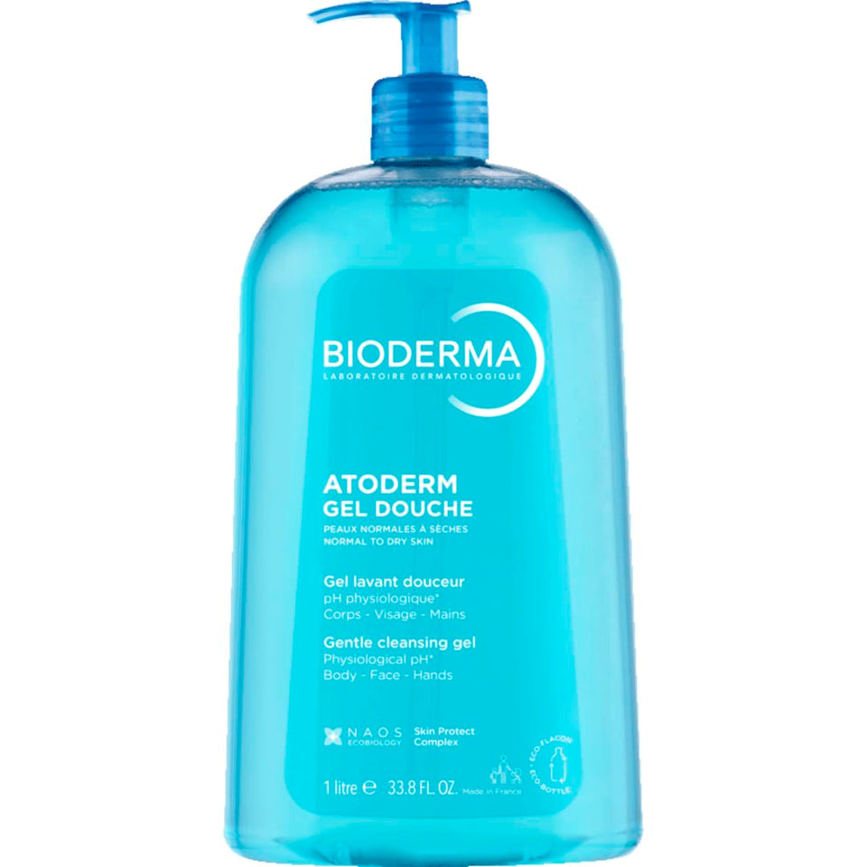 Bioderma bottle front packaging showing product benefit of gentle cleansing