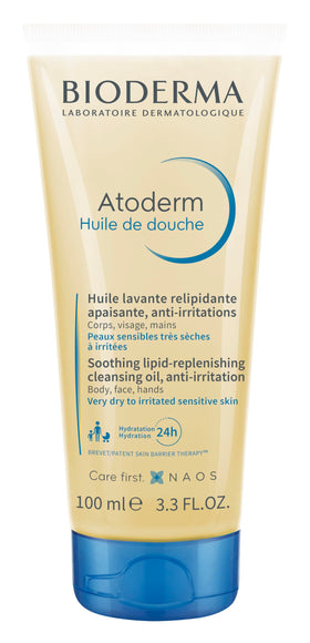 Bioderma Atoderm front packaging showing product and hydration benefit