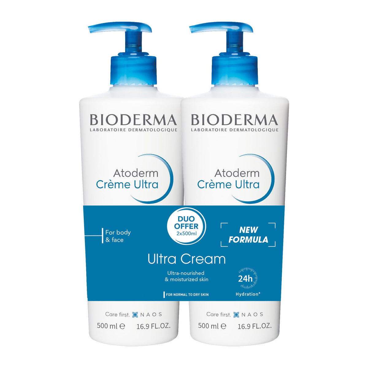 Bioderma Atoderm Ultra cream front packaging showing two tubes, convenient supply