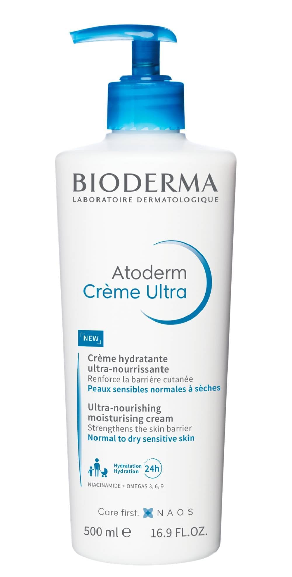 Bioderma Atoderm Ultra cream being dispensed from tube, quick absorbency benefit