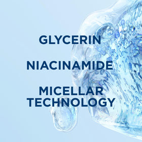 Bioderma close-up of clear micellar liquid demonstrating gentle texture