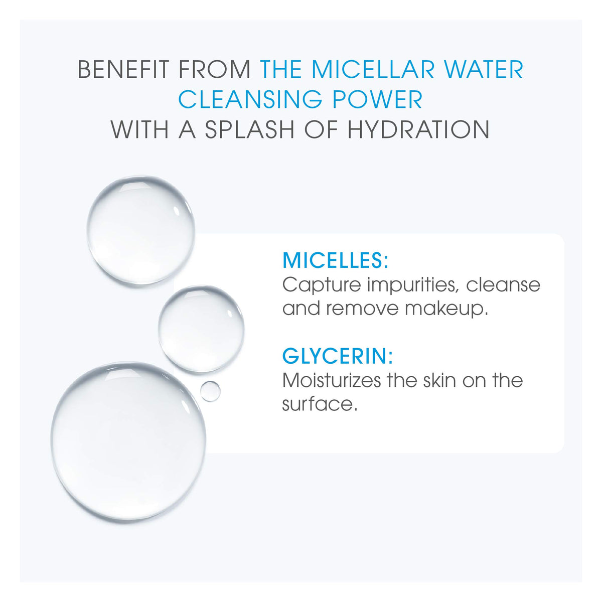 Close-up of Bioderma fluid texture showing lightweight, non-greasy hydration benefit