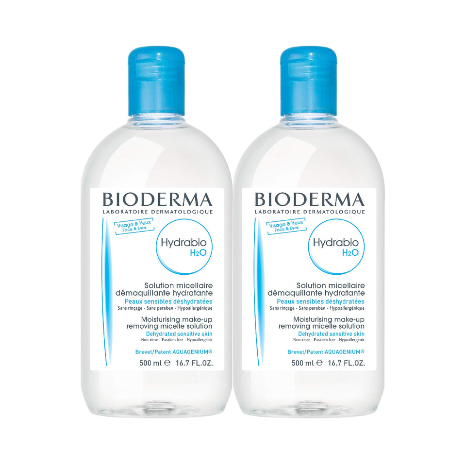 Bioderma front bottle showing size and gentle hydrating formula benefit