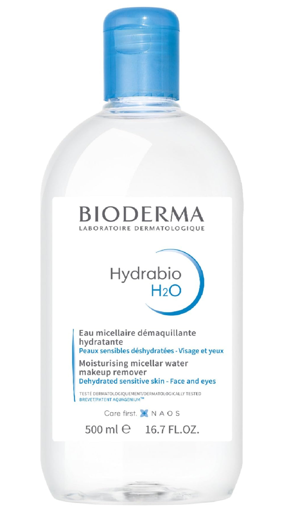 Bioderma front bottle image showing clean packaging and clear water benefit