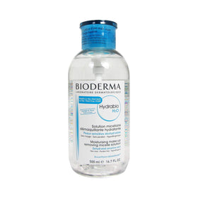 Bioderma Hydrabio H2O pump bottle front view showing convenient dispenser and hydration benefit