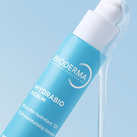 Bioderma close-up texture shot showing lightweight, fast-absorbing finish benefit