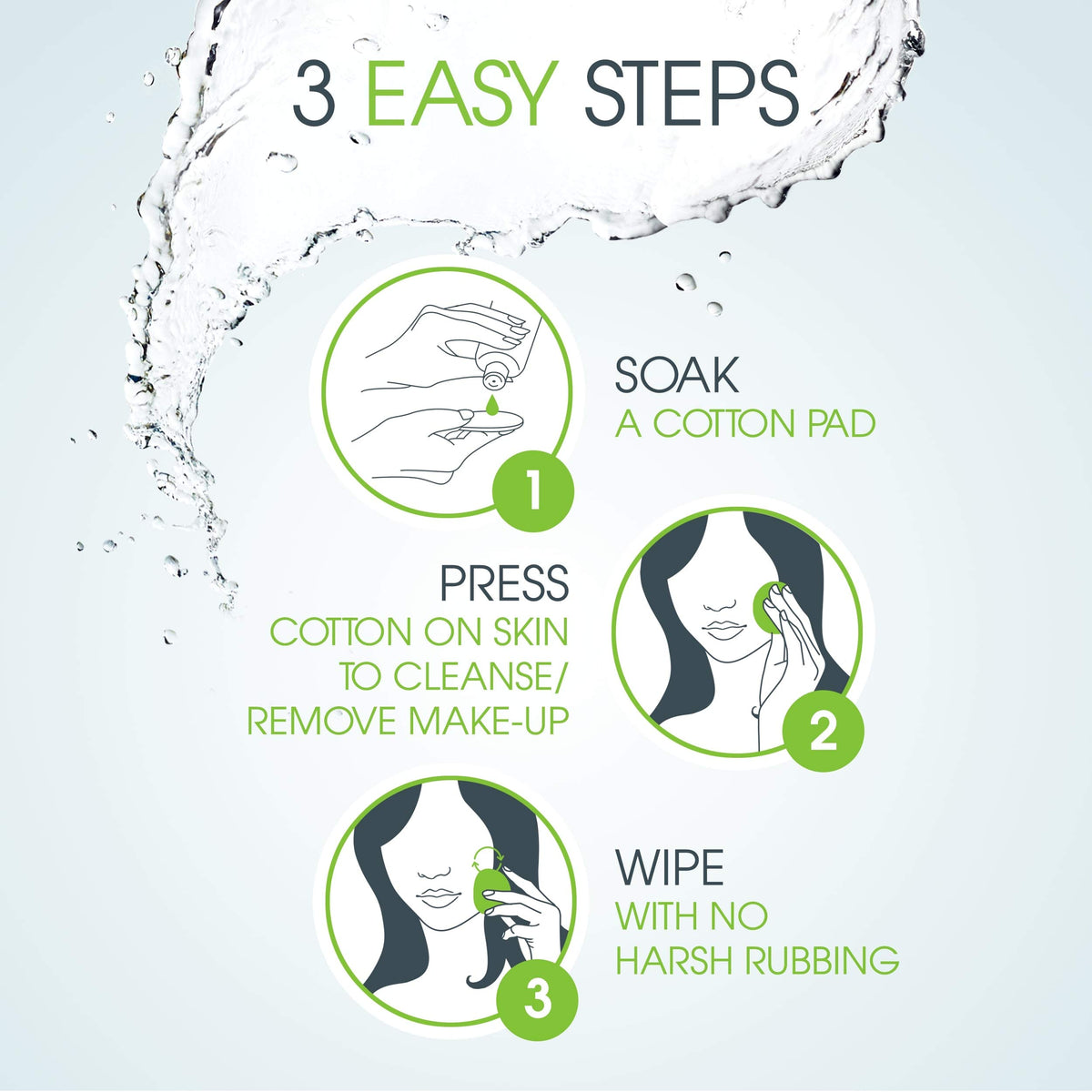 Bioderma Sébium H2O pouring onto a pad highlighting lightweight micellar texture