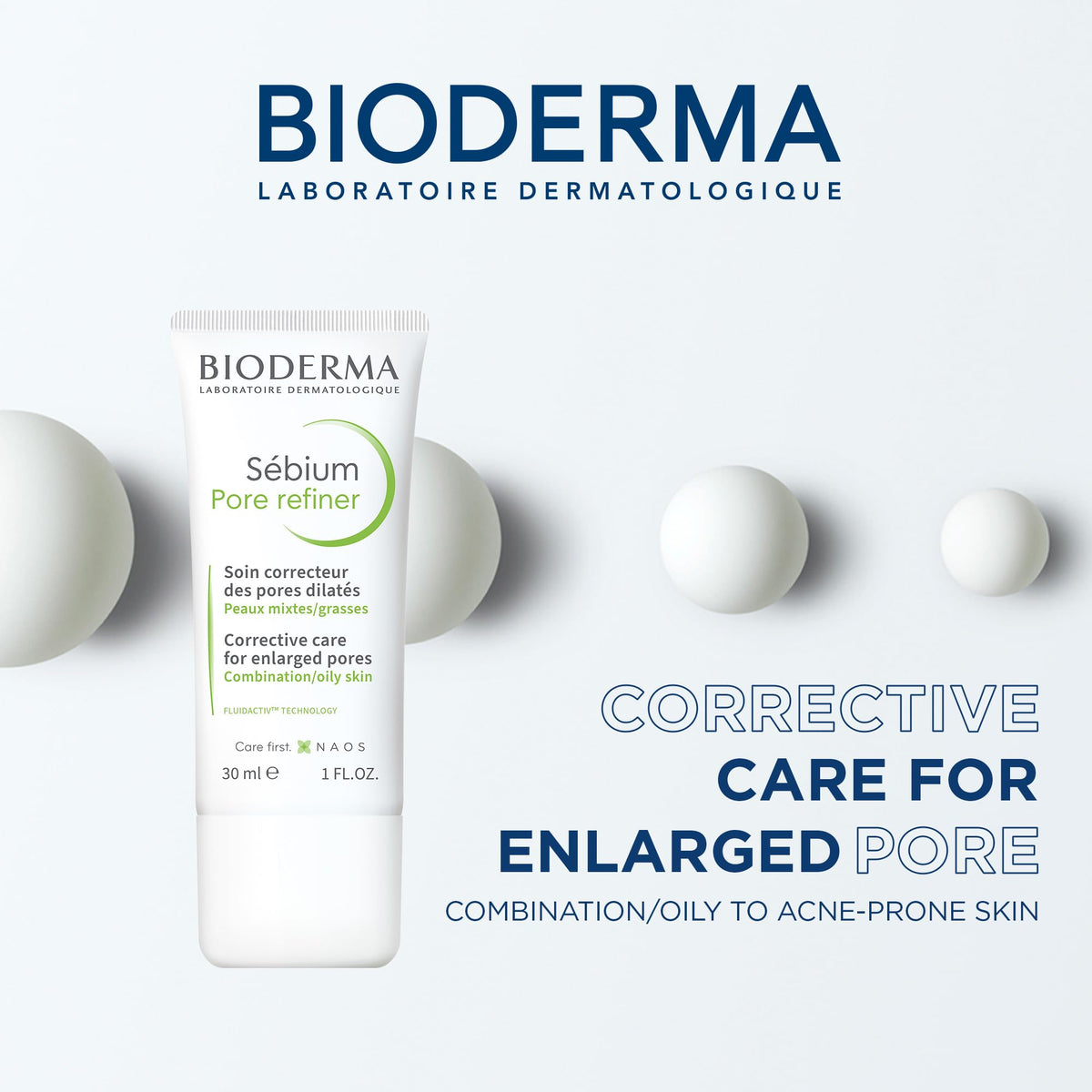 Bioderma Sébium Mat Control cream texture close-up for matte feel