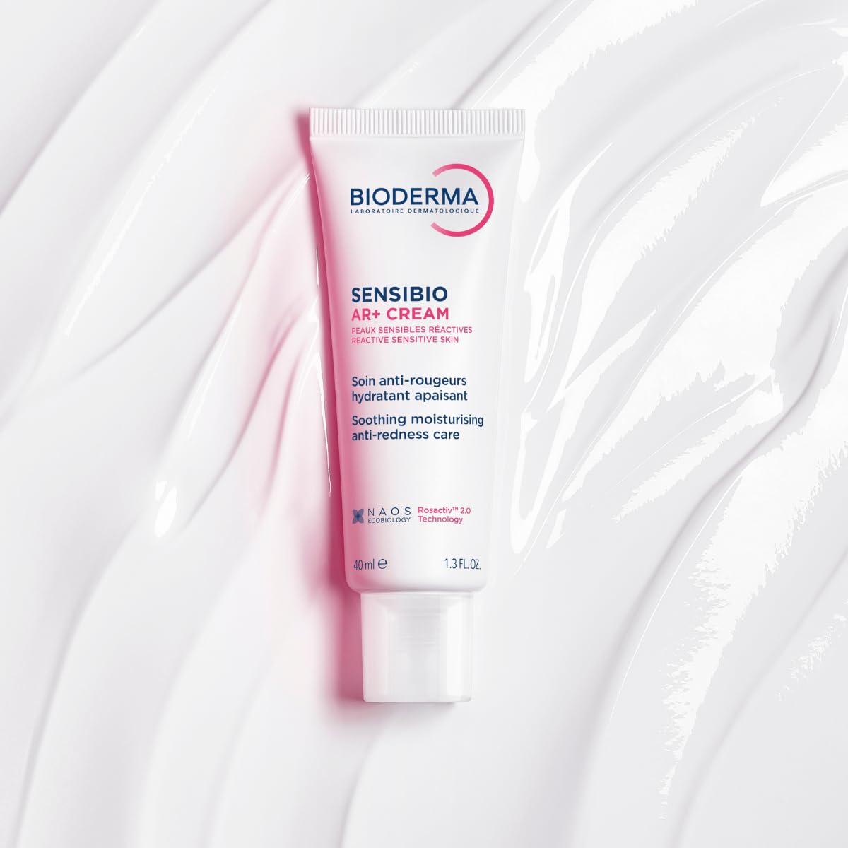 Bioderma cream texture close-up with lightweight, non-greasy feel benefit