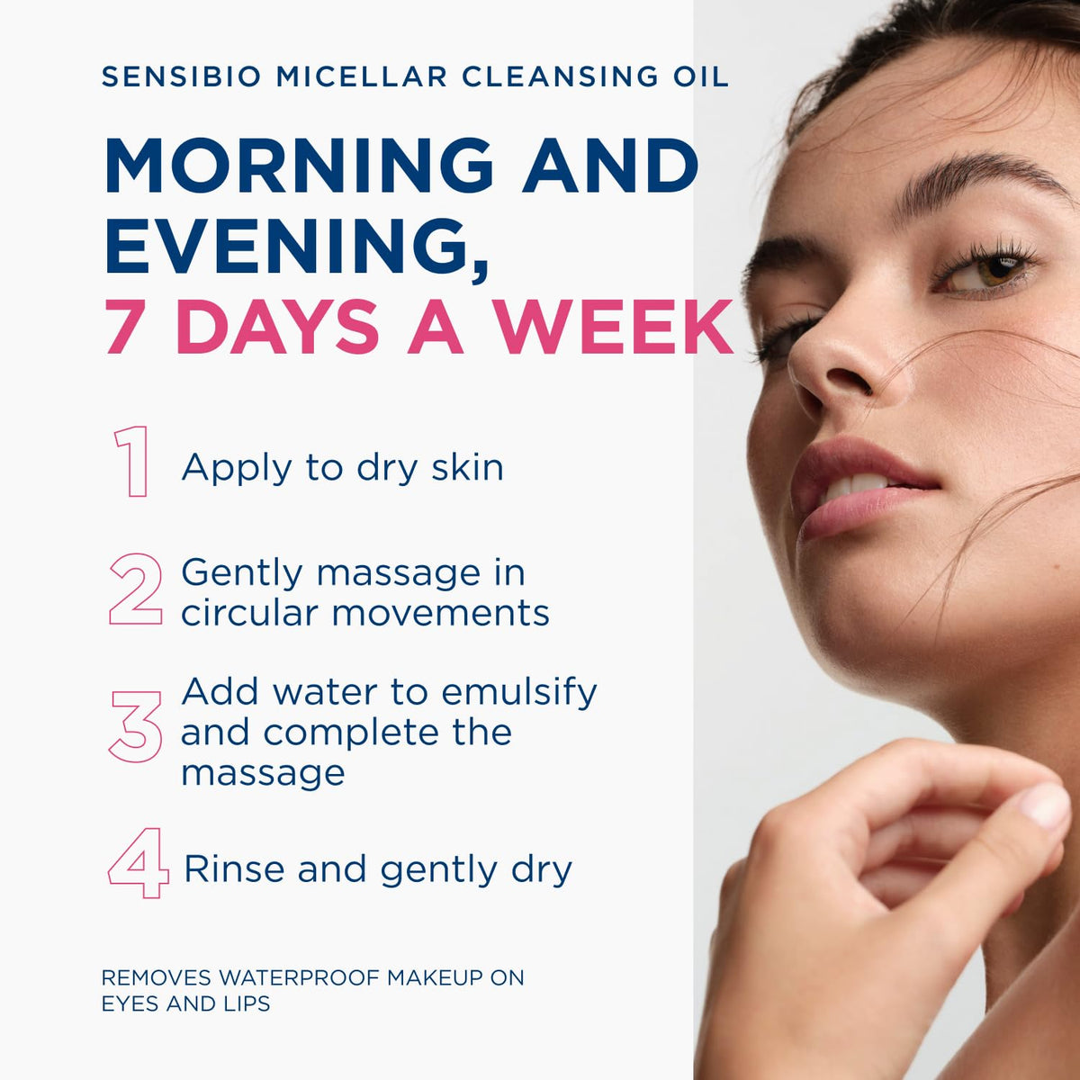 Bioderma removing waterproof mascara to show effective makeup removal benefit